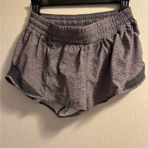 Lululemon Hotty Hot Low Rise Athletica Charcoal Athletic Shorts